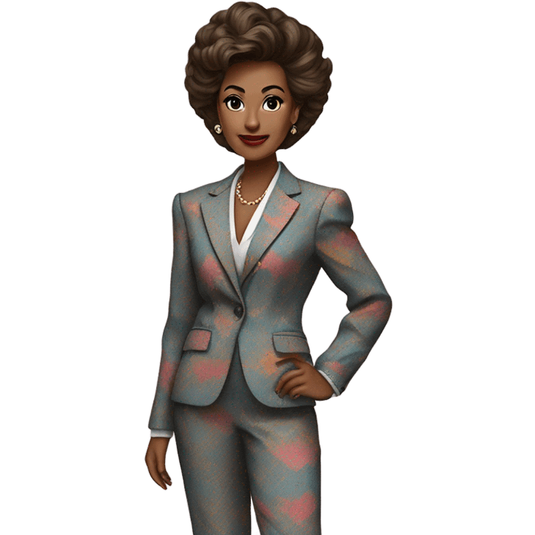 Vintage 80s suit women  emoji