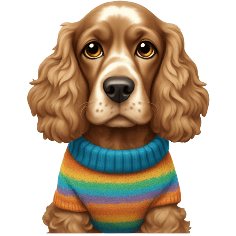 Cocker spaniel wearing a jumper  emoji