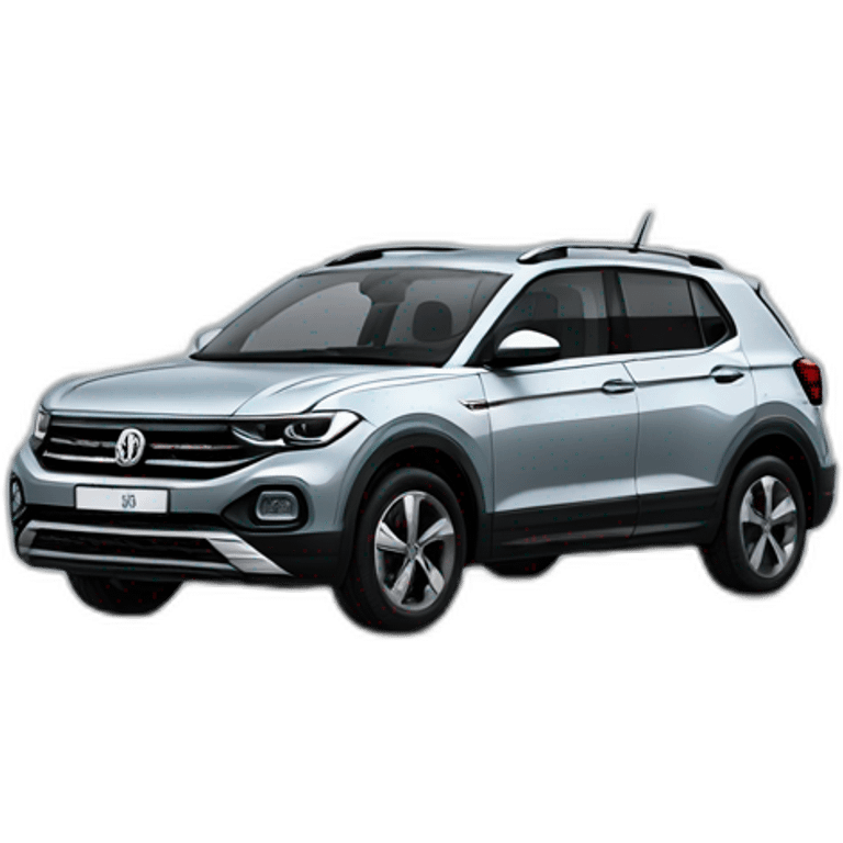 Light-grey Volkswagen t-cross emoji