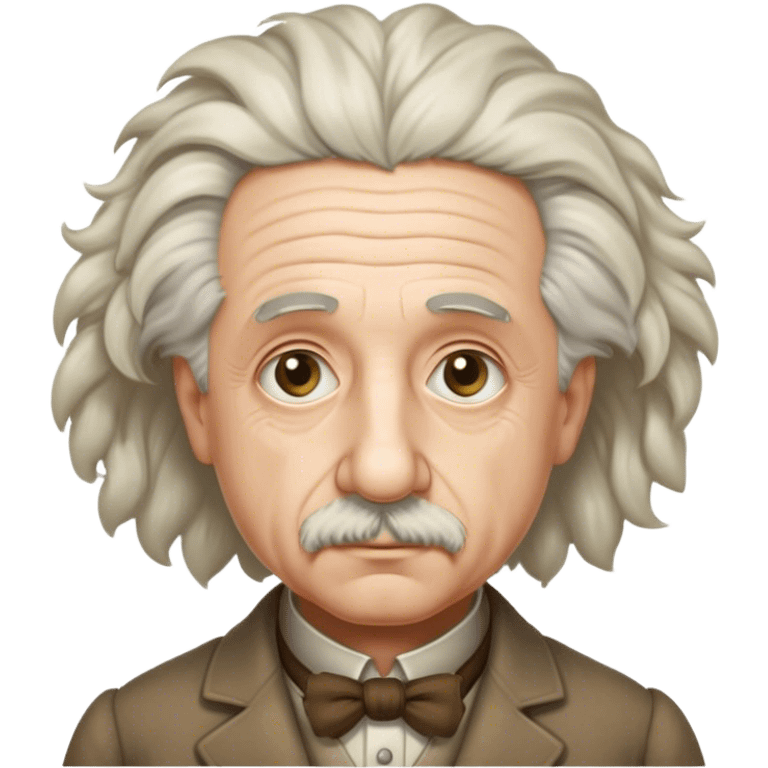 Cinematic Realistic portrait of Albert Einstein, shown as an iconic genius with wild, expressive hair and a gentle, contemplative expression, rendered in detailed period clothing with warm, intellectual lighting emoji