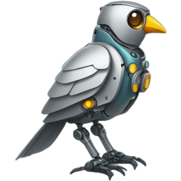 robot bird emoji