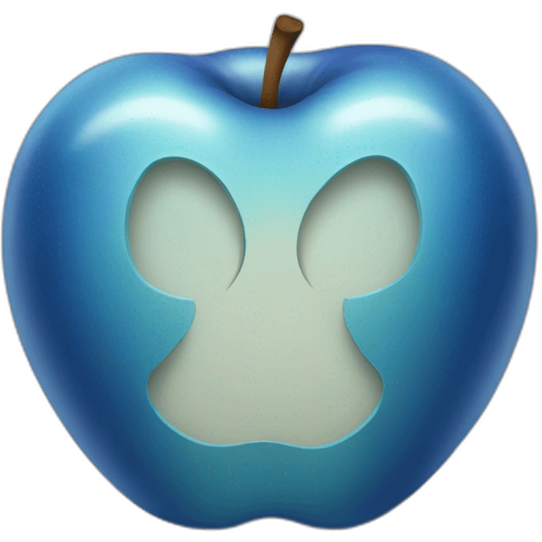 blue apple emoji