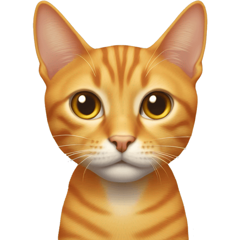 Skinny orange tabby cat, missing one eye emoji