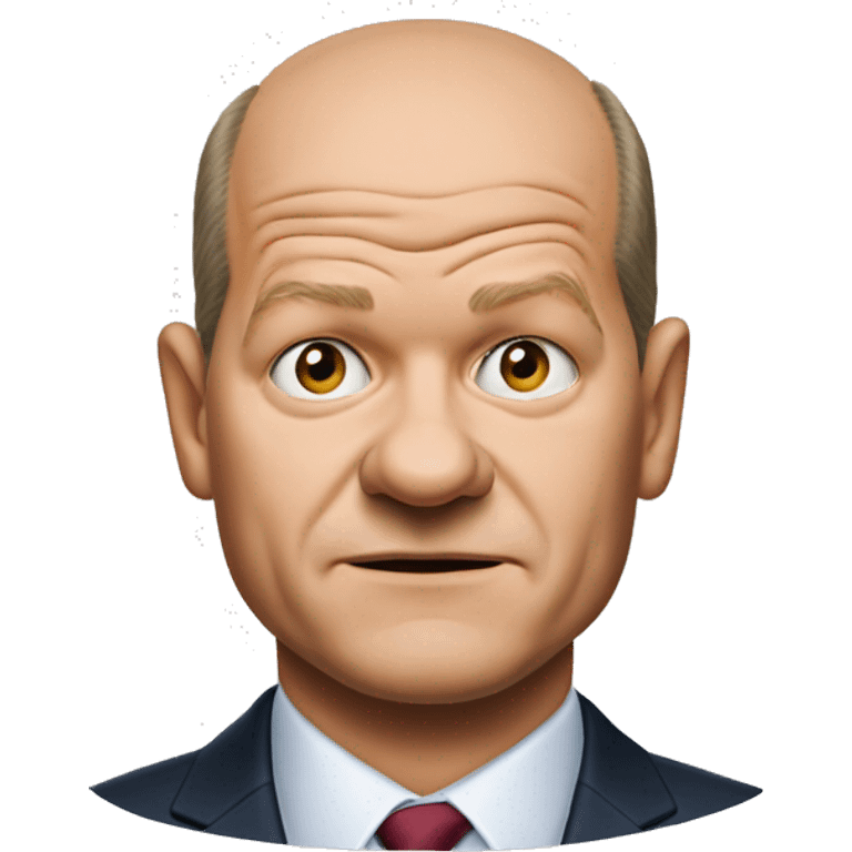 photorealistic Olaf Scholz shrugs emoji