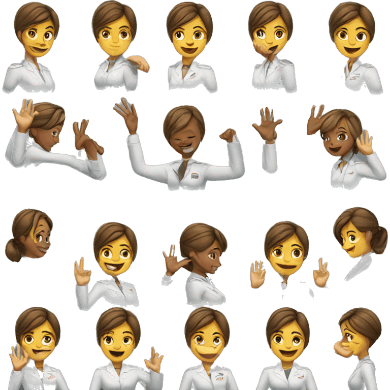 Cabin crew gestures emoji