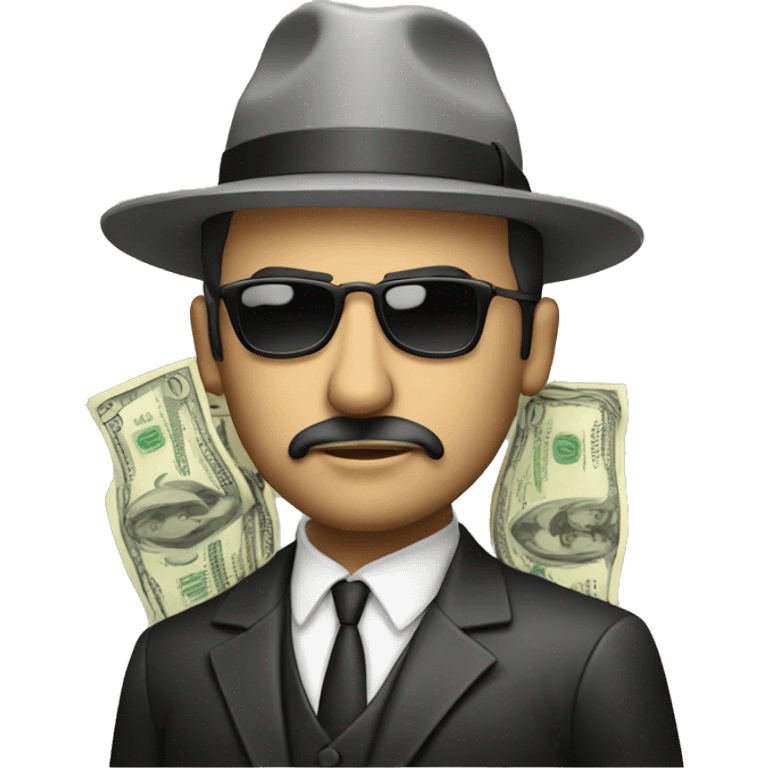 Italian mafia with cash emoji