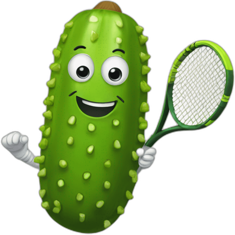 pickle playing tennis emoji