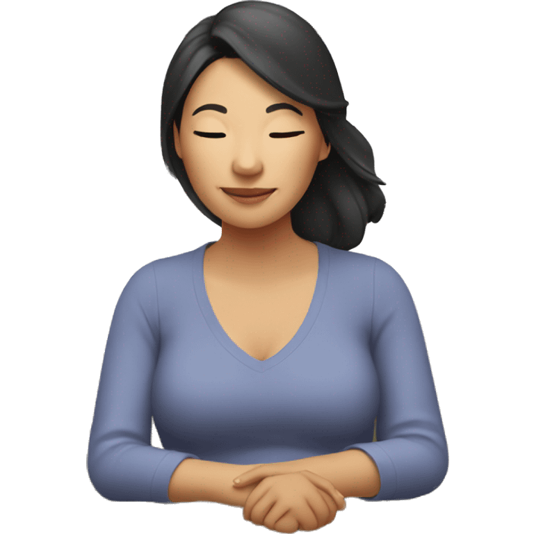 asian mom relaxing emoji