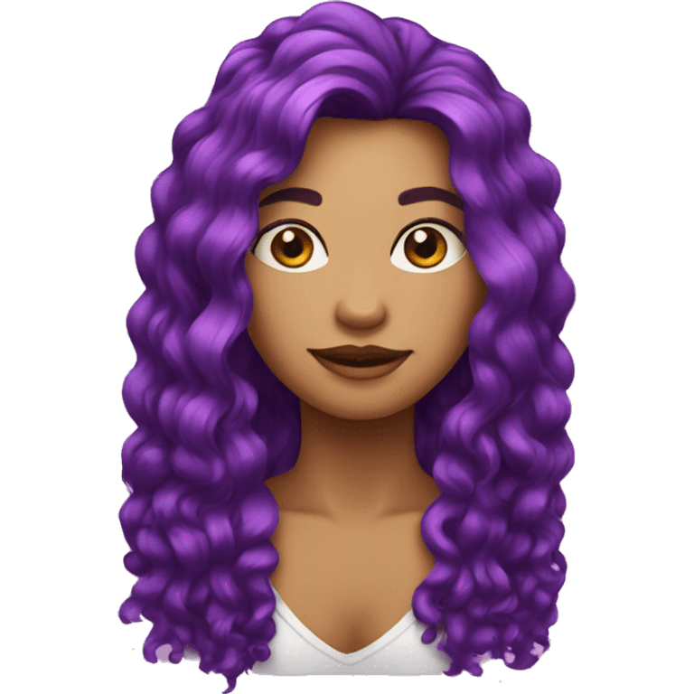 Cabelo roxo cacheado emoji