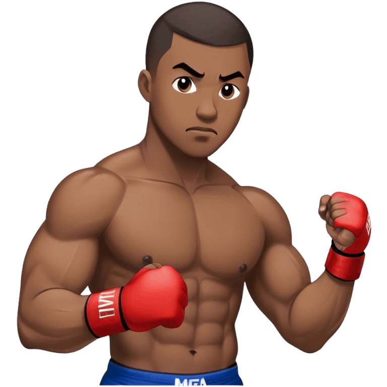 Black guy with hair doing mma emoji