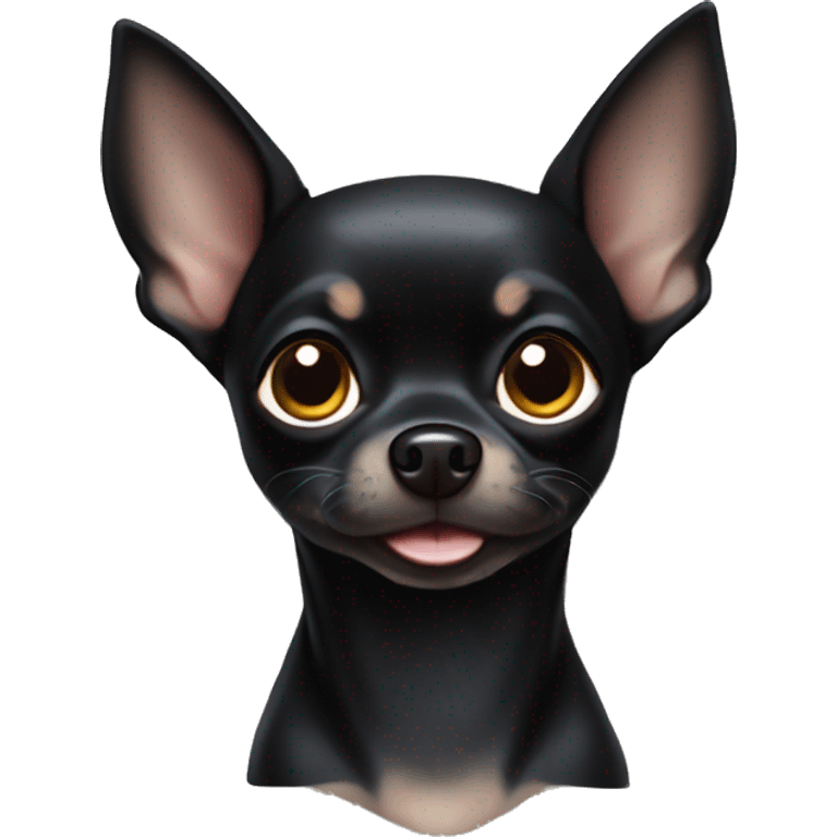 Black chihuahua dog emoji