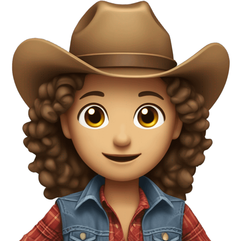 Cute brunette cowgirl  emoji