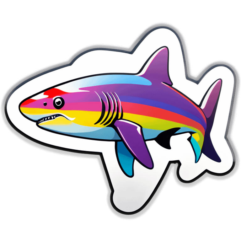 Rainbow shark emoji