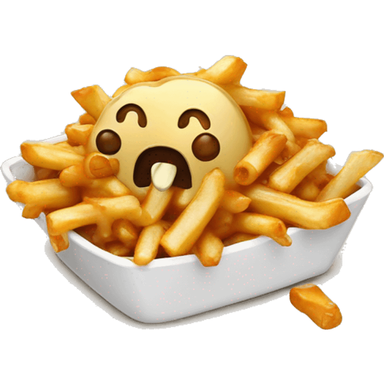 Vladimír Poutine qui mange une poutine  emoji