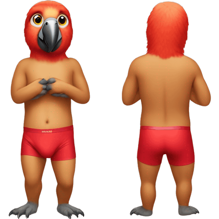 Parrot in red underwear  emoji