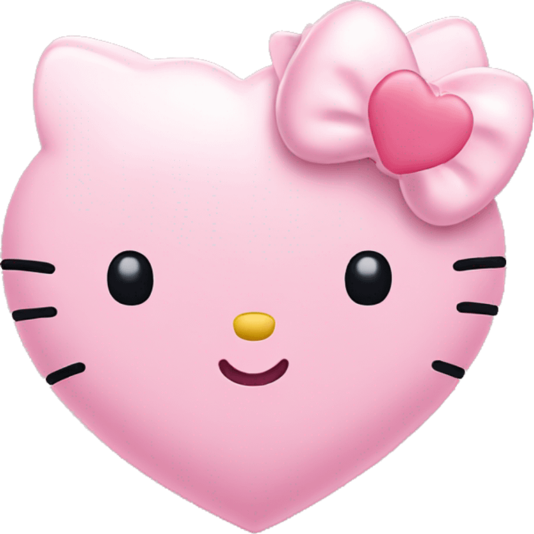 pastell pink heart hello kitty emoji