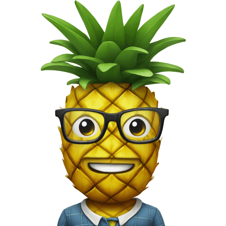 Nerdy pineapple  emoji