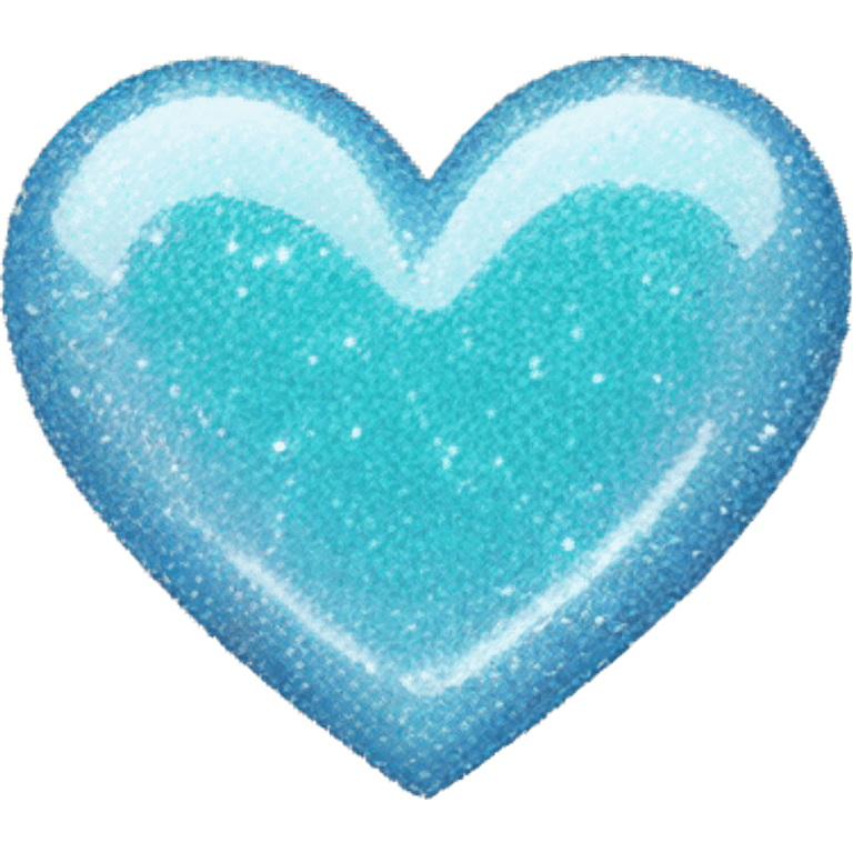 pastel blue glittery heart emoji