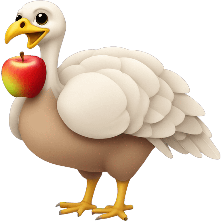 Turkey holding apple emoji