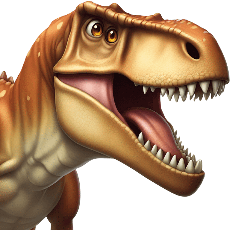 Trex with skull emoji