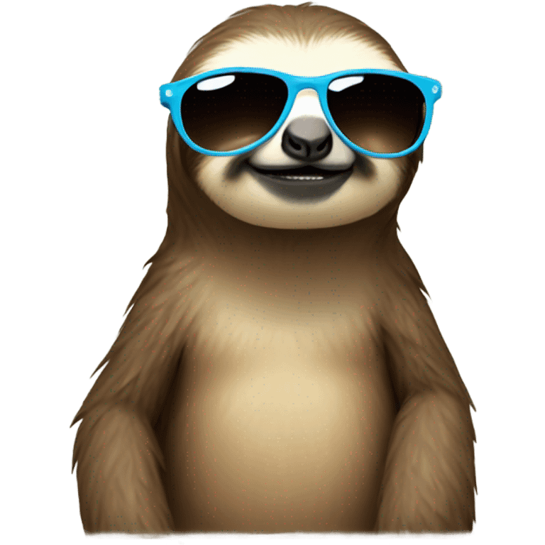 Sloth with sunglasses  emoji