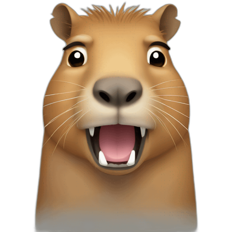 capybara face with anger emoji