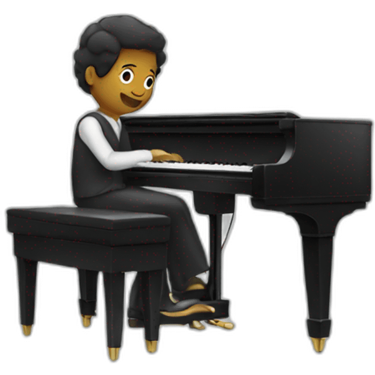 Pianist playing piano emoji