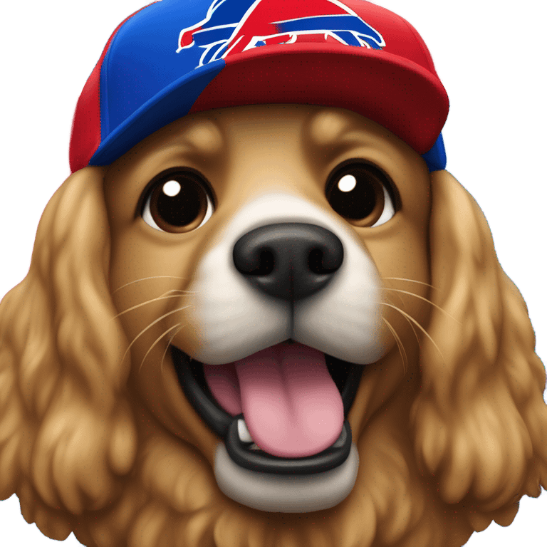 a dog in nfl bills merch emoji