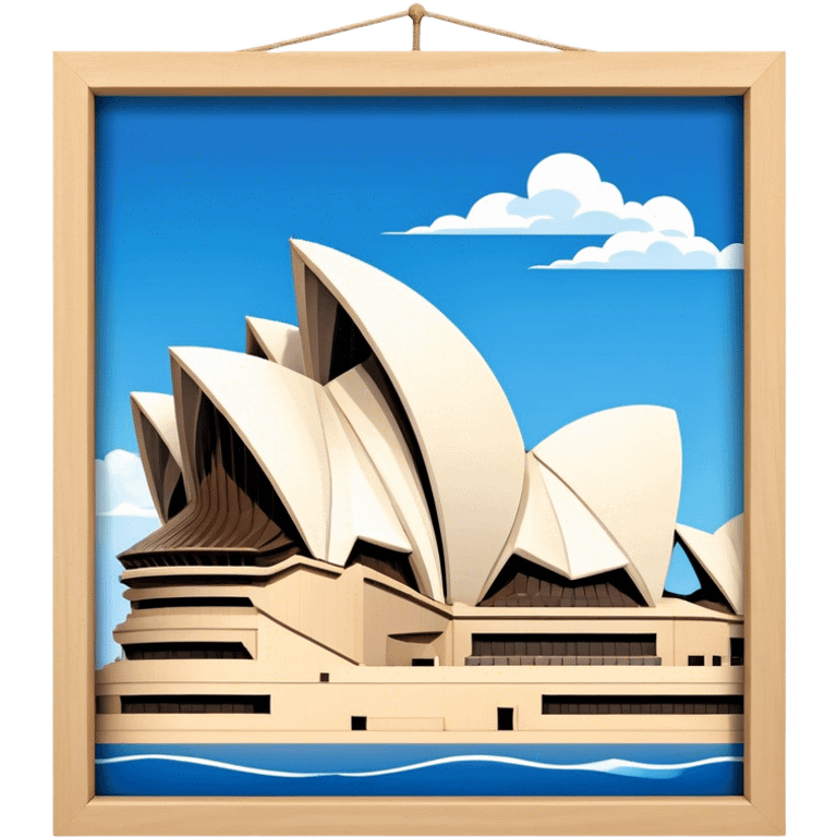 Cinematic Realistic Sydney Opera House Landmark Emoji, depicted with its iconic sail‚Äêlike design set against a clear blue sky, rendered with crisp architectural detail and dynamic lighting. emoji