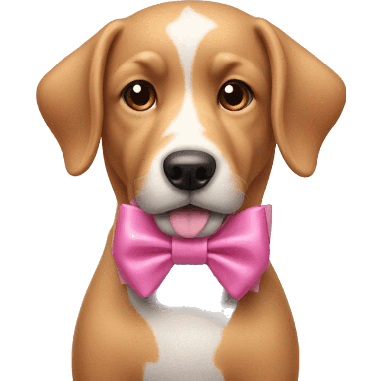 pink dog with a bow emoji