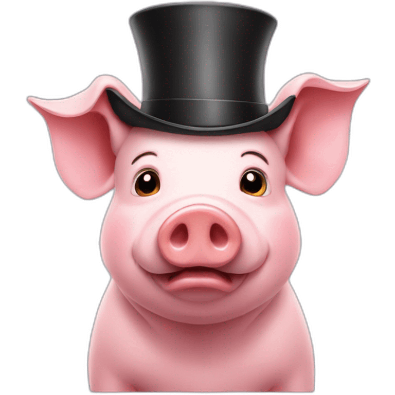 Pig with a hat  emoji