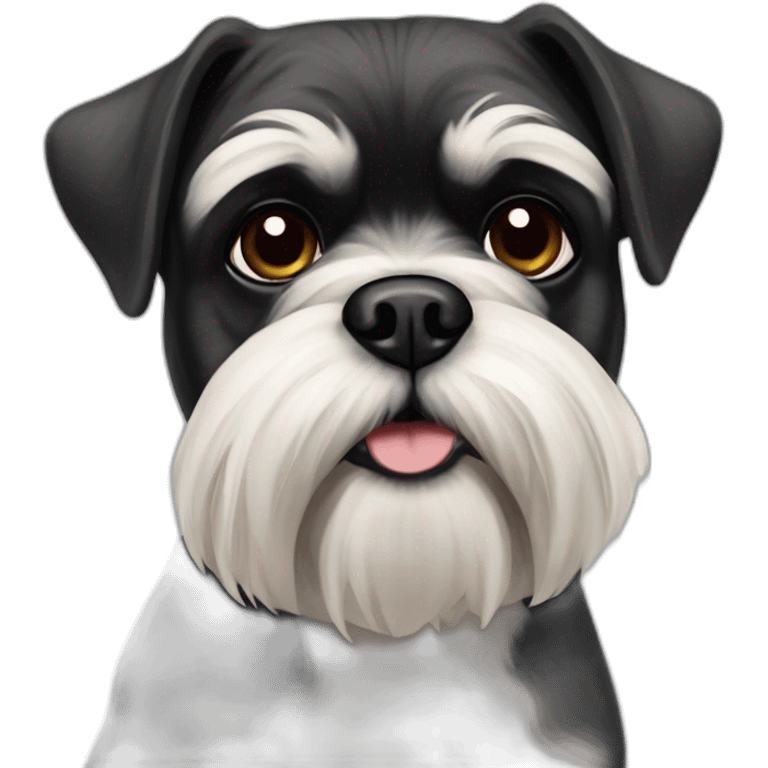 pug x schnauzer with white furr emoji