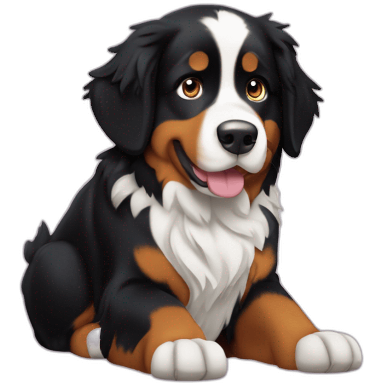 bernese mountain dog olivia newton-john emoji