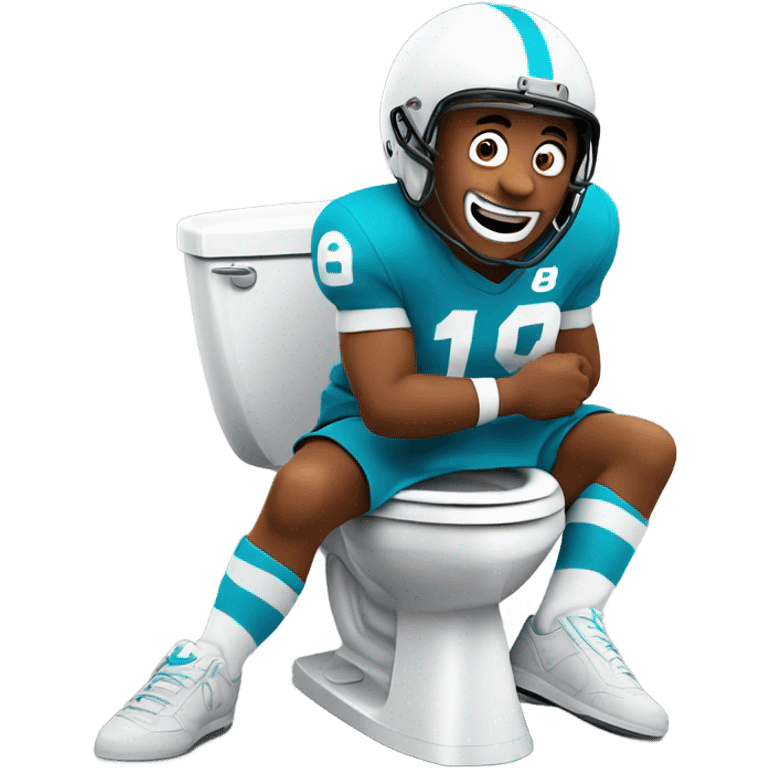 Skibidi toilet playing football emoji