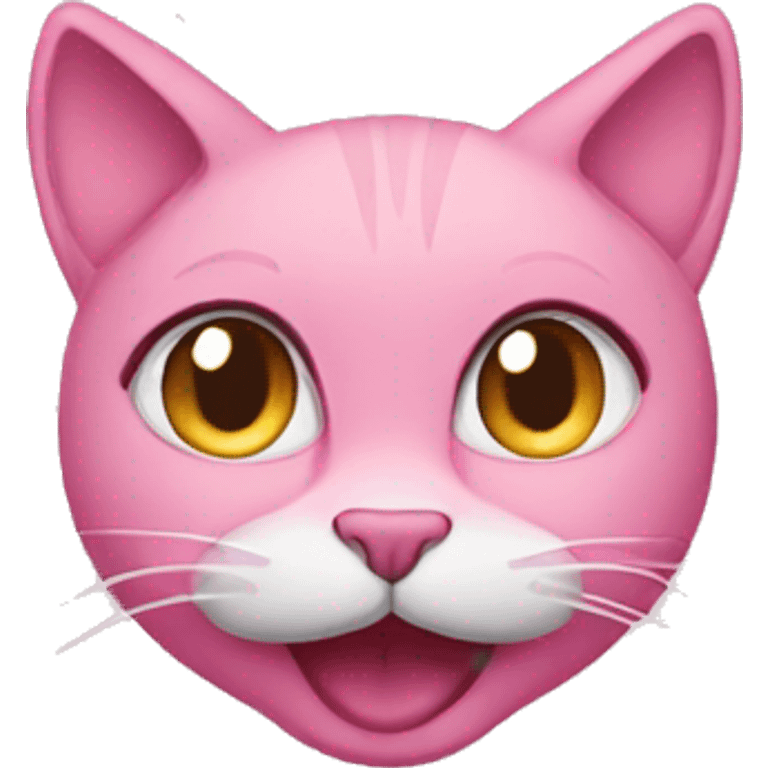 Pink cat sassy emoji