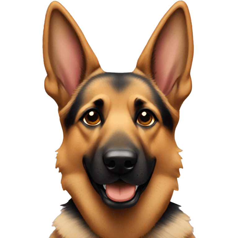 German shepherd with ears pinned back emoji