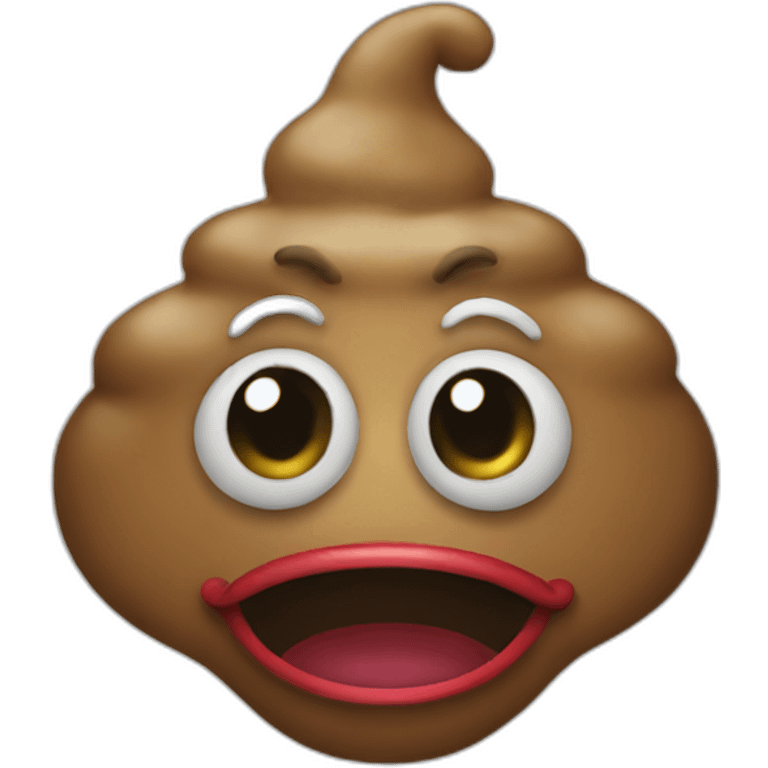 Poop clown emoji