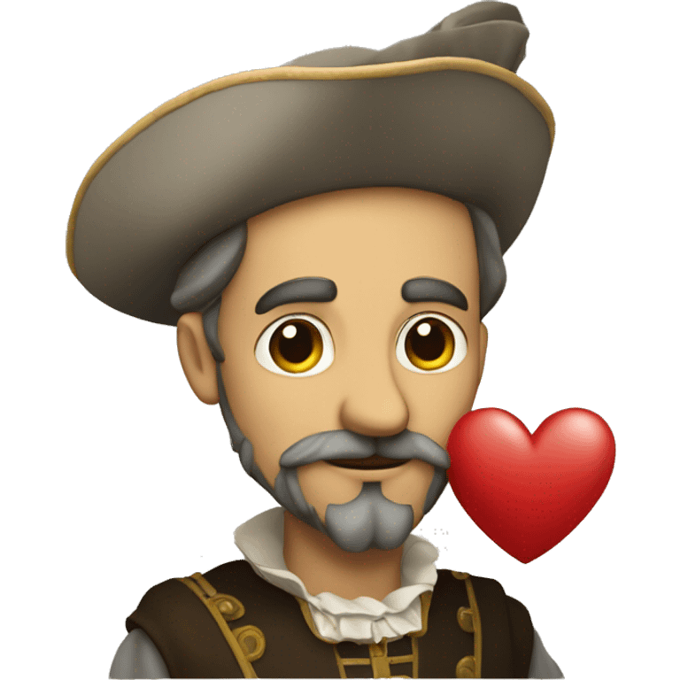 Cervantes holds his heart in his hand emoji