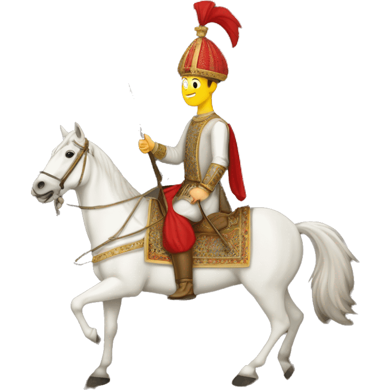 young Sultan Süleyman on horseback emoji