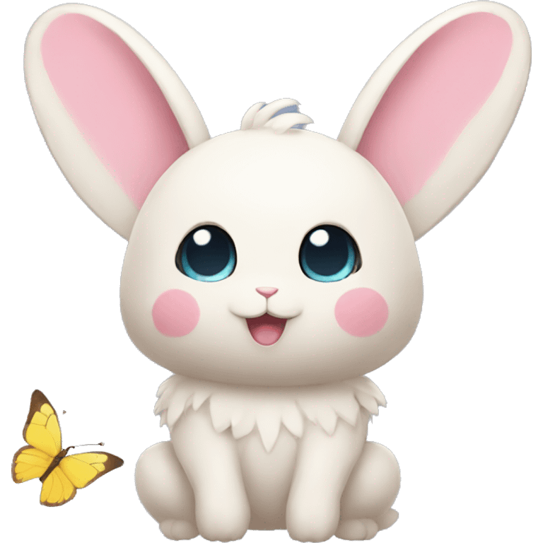 Kawaii Butterfly-Bunny-Pokémon-Fakémon Full Body emoji