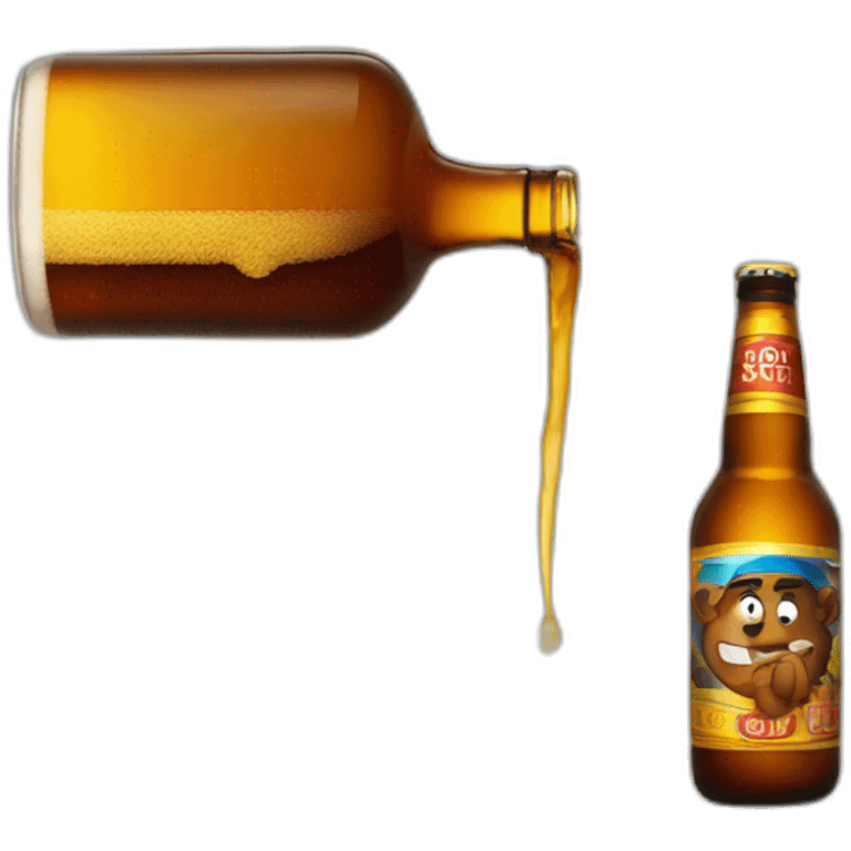 Freddy qui boit une bière emoji