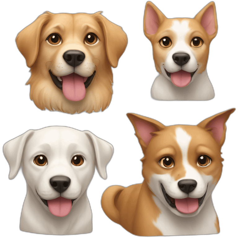 cats and dogs emoji