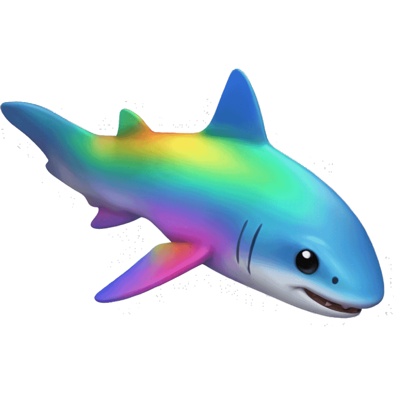 Rainbow shark emoji