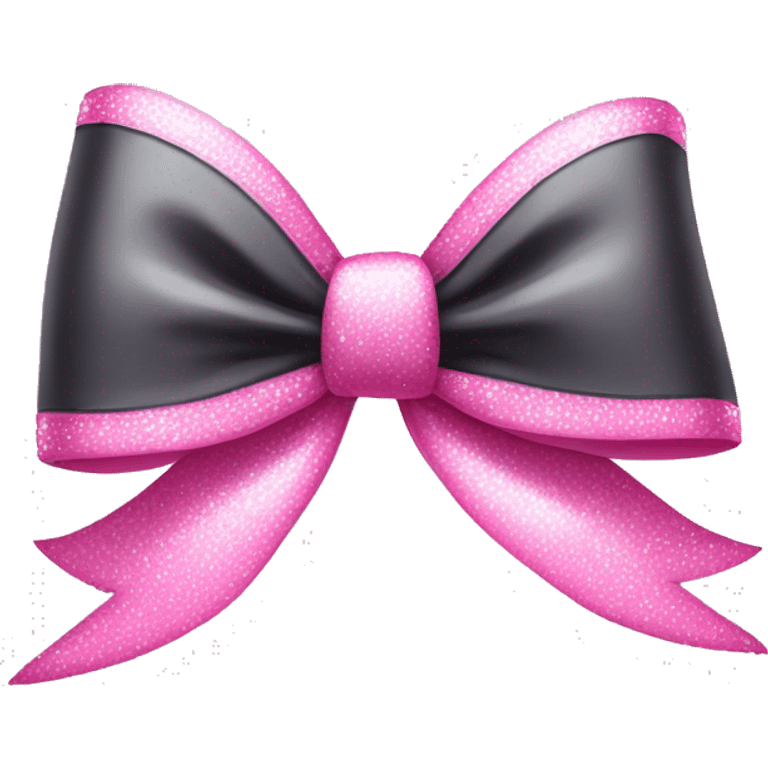 Pink bow with sparkles emoji