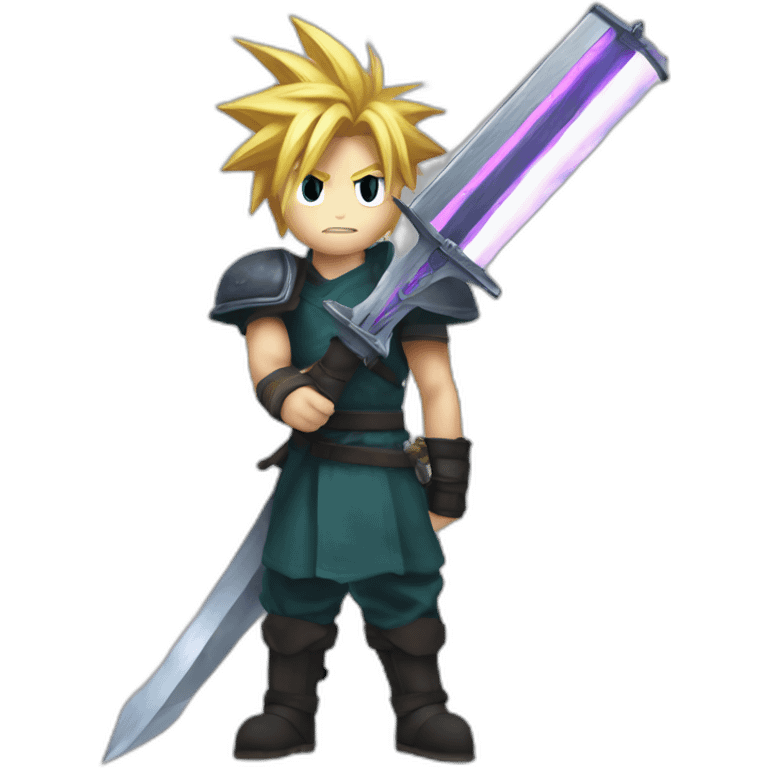 cloud strife with buster sword emoji