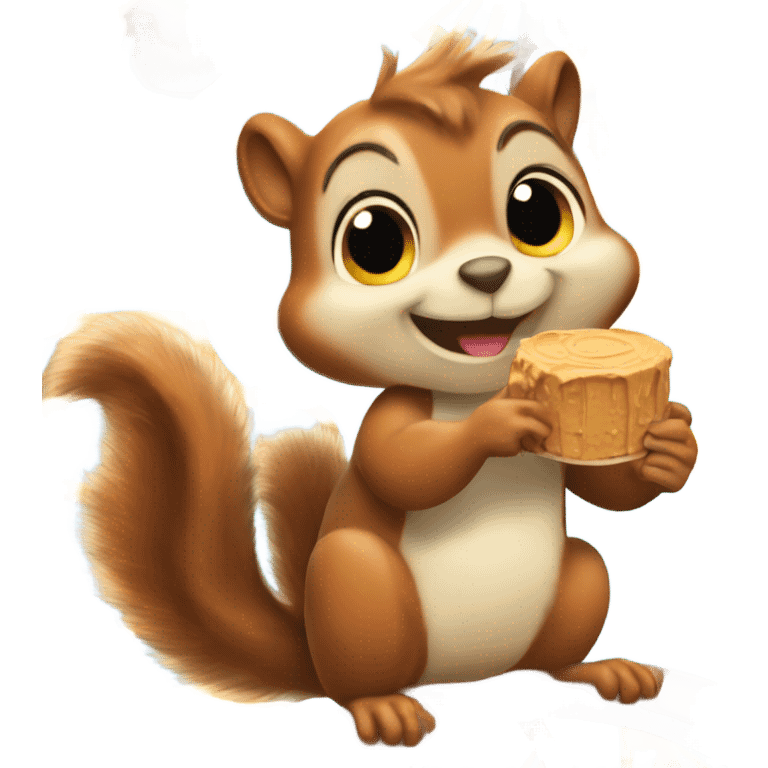 squirrel eating peanut butter in a Ferris wheel emoji