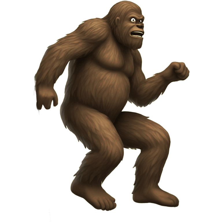 Sasquatch climbing a tree emoji