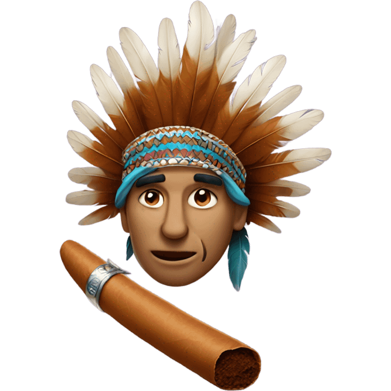 Feather Indian smoking cigar emoji