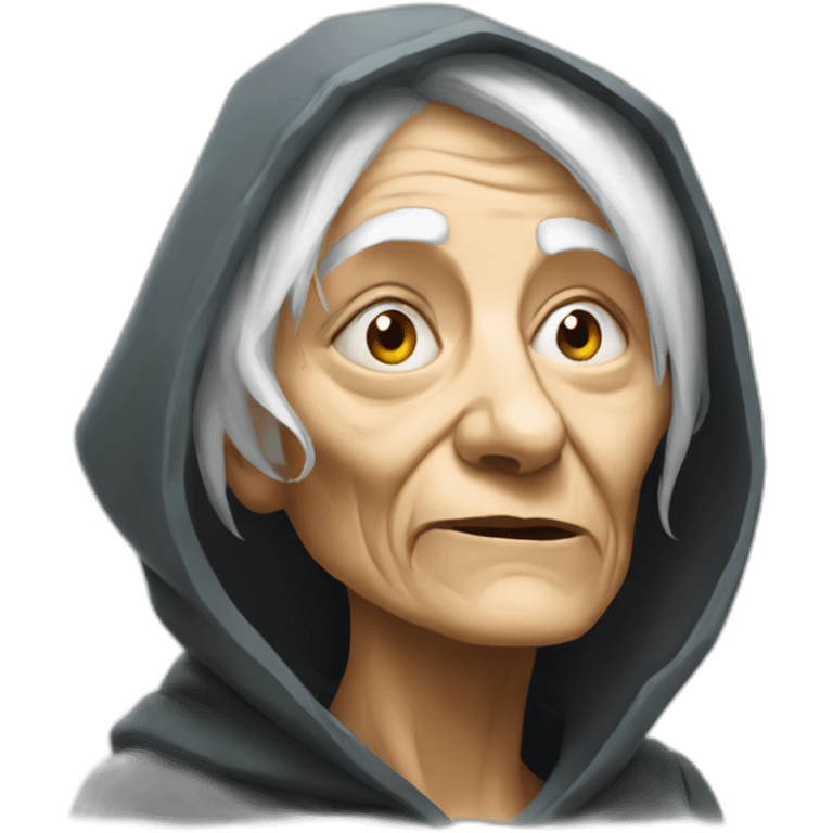 crone in grafiti style emoji