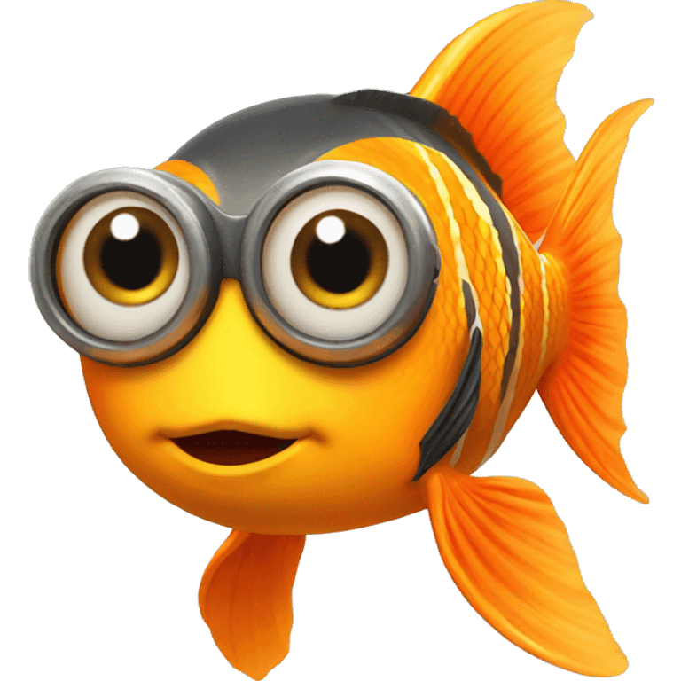 Cute goldfish minion emoji